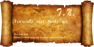 Turcsányi Noémi névjegykártya
